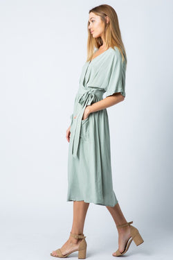 Siena Sage Wrap Dress – Shop With SALT